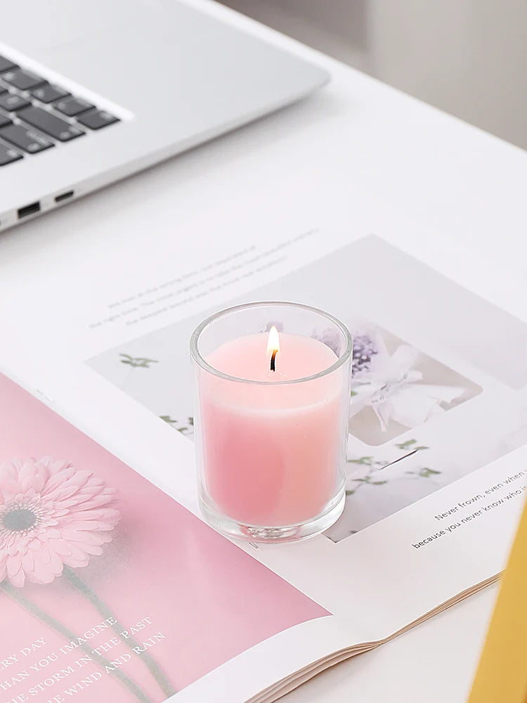 Luxury Christmas Home Decoration Recycled Glass Scented Candle Jars Long Burning Lasting Beeswax Electroplated Luxury Candle