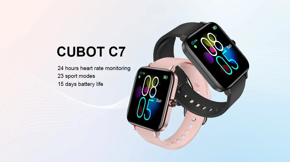 Cubot C7 IP68 Waterproof SmartWatch Heart Rate Monitor Fitness For Android IOS Sport Smart Watch for Men Women For Xiami Iphone