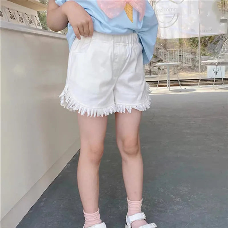 IENENS, ropa vaquera de verano para niñas y niños, pantalones cortos, pantalones vaqueros, ropa para niños y niñas, pantalón corto informal, pantalones infantiles