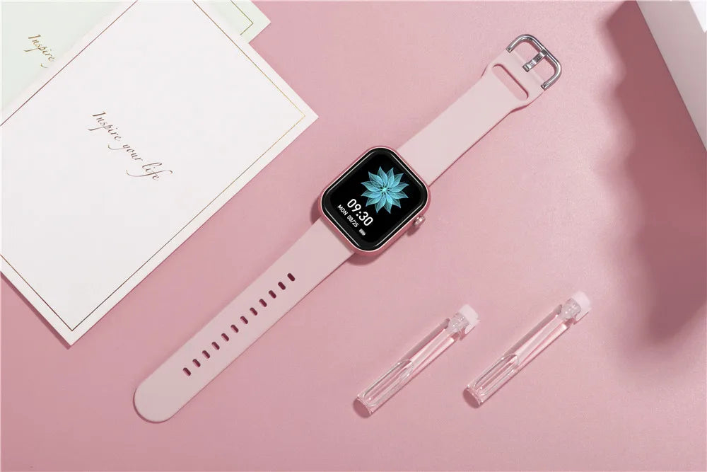 Cubot C5 Smart Watch 1.7"Heart Rate Monitor 10 Sport Modes 5ATM Waterproof Call Message Notification Women Men Sports Smartwatch