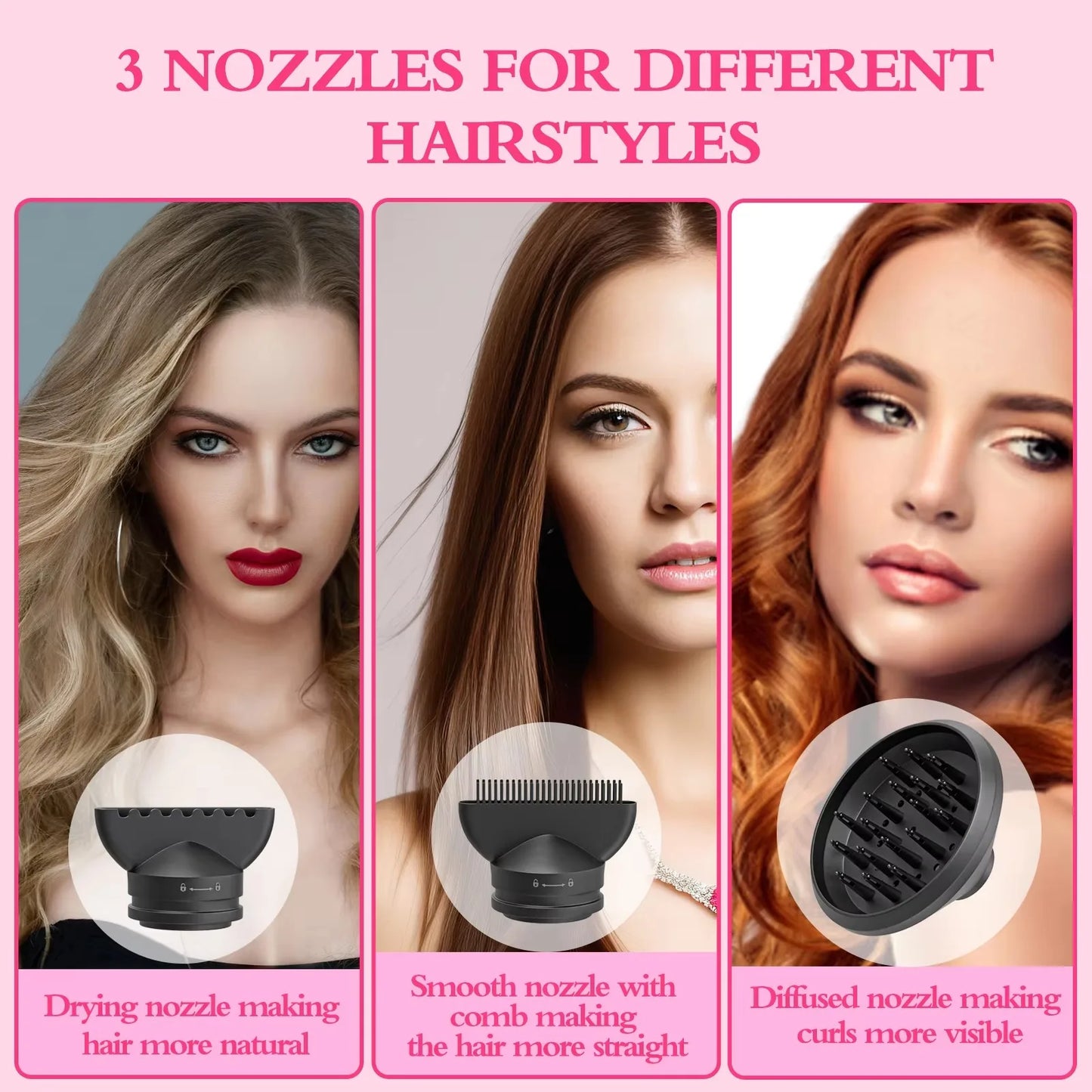 Wholesale 2000W AC Motor Hair Dryer Diffuser Million Negative Ion Custom Logo Professional for Salon Home Use Electric Power