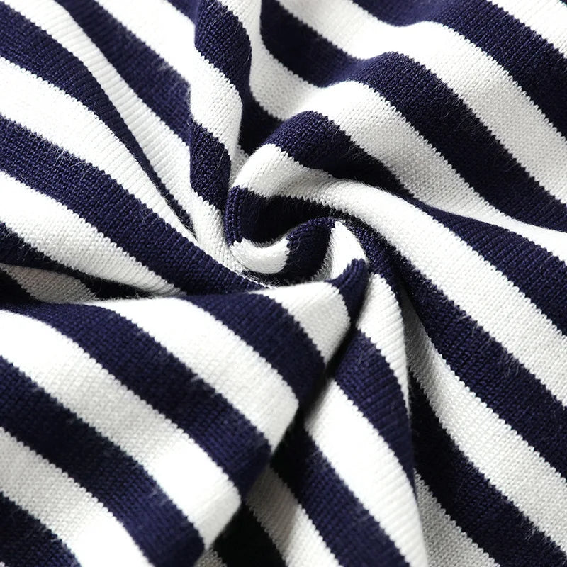 2025 New Long Sleeve Striped Pullover Women Sweater Knitted Sweaters O-Neck Tops Korean Pull Jumper Female Tailor-made T-Shirts