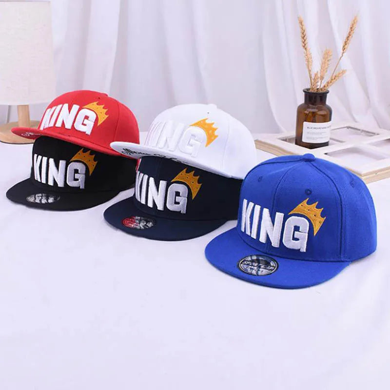 Doitbest Children Baseball Cap Hip Hop 2 to 8 Years old king letter embroidery kids Sun Hat Boys Girls Caps snapback hats