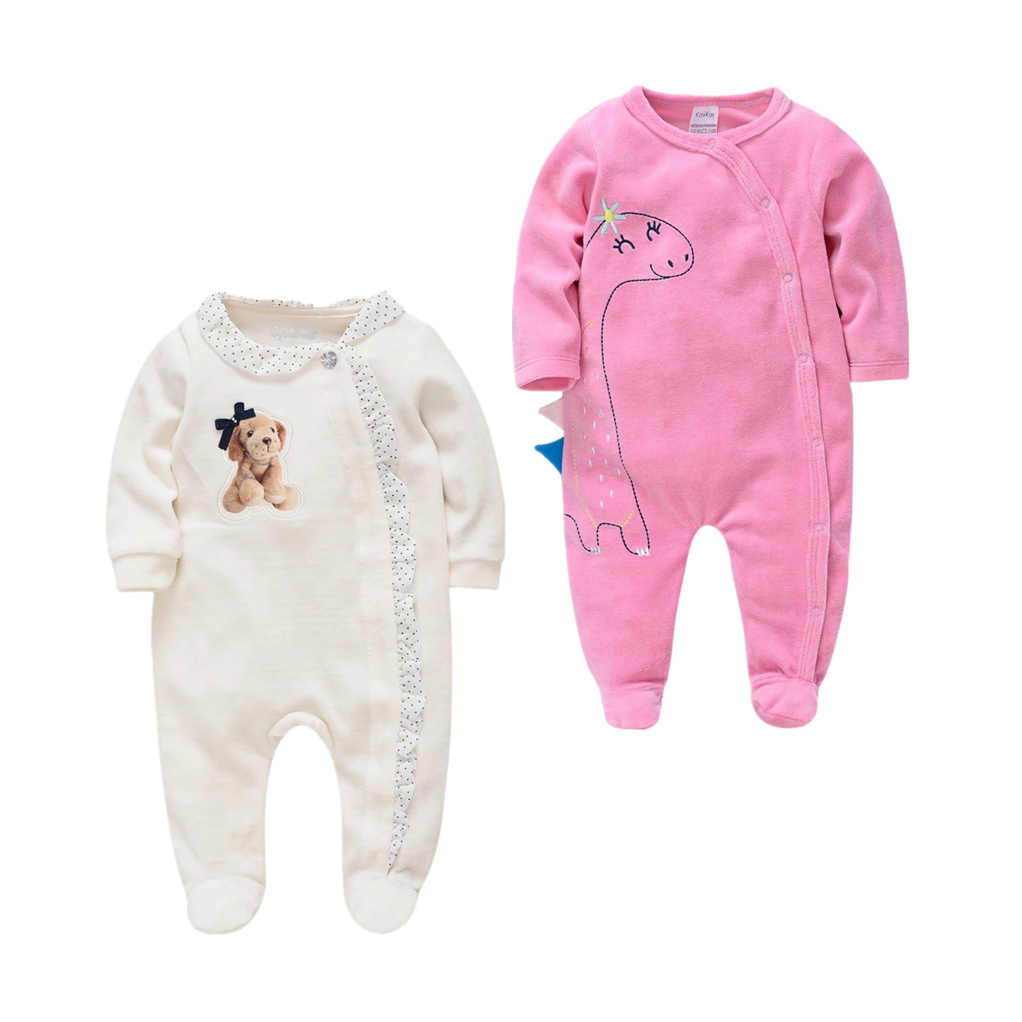 Pijamas De Bebe New Baby Girls Pyjama Newborn Baby Girl Sleepsuit Cartoon Warm Winter Infant Pajamas Toddler Pijamas De Bebe