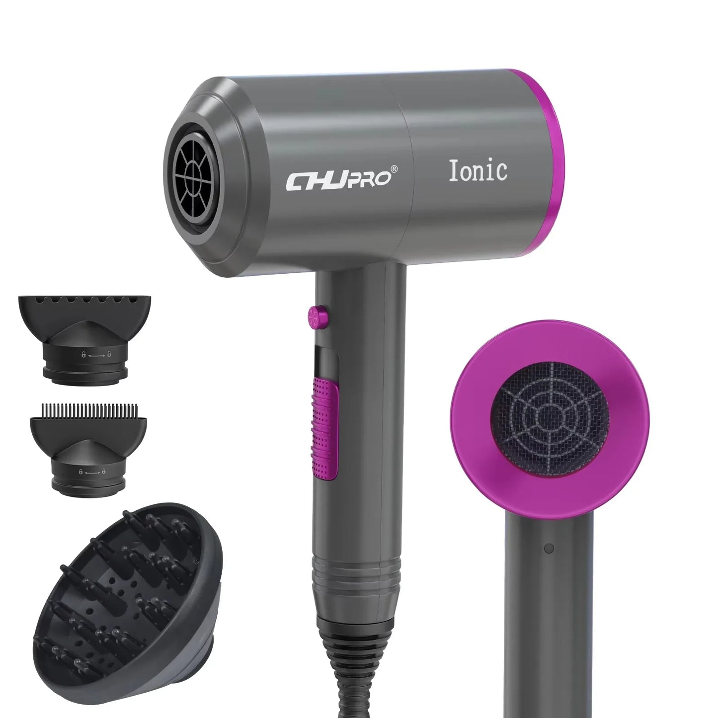 Wholesale 2000W AC Motor Hair Dryer Diffuser Million Negative Ion Custom Logo Professional for Salon Home Use Electric Power