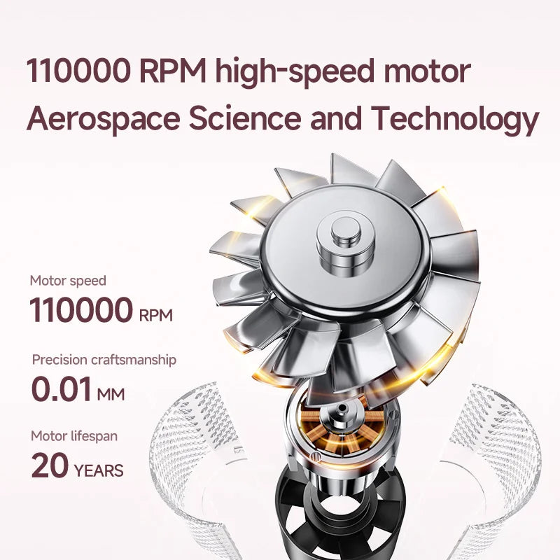 Electric Hair Dryer Machine for Salons for Hotels Outdoor Use Plastic Bldc Blower With Concentrator Nozzle Hot Heat Settings