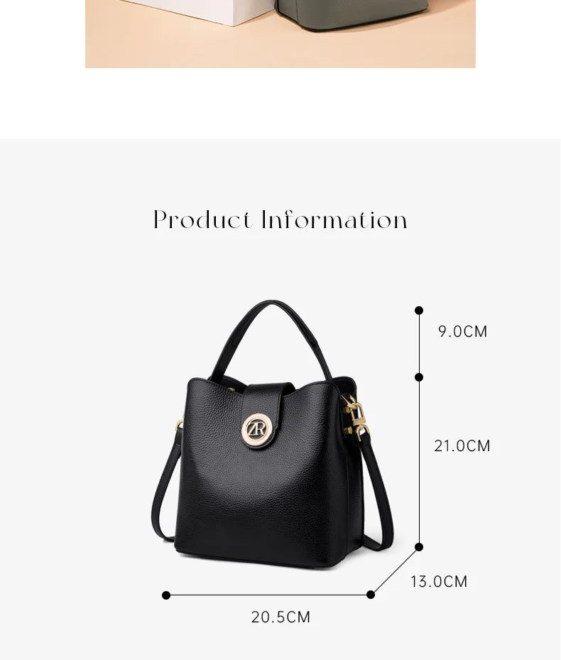 ZOOLER Full Genuine Leather Shoulder Bags Tote Bags Luxury Women Trendy Handbag Totally Skin Fashion Top Handle Purses #WG385