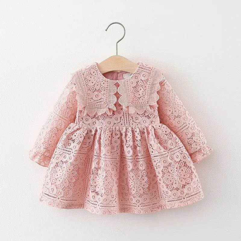 Spring newborn baby girl clothes mesh stitching dress for toddler baby girl clothing 1 year birthday princess tutu dresses dress