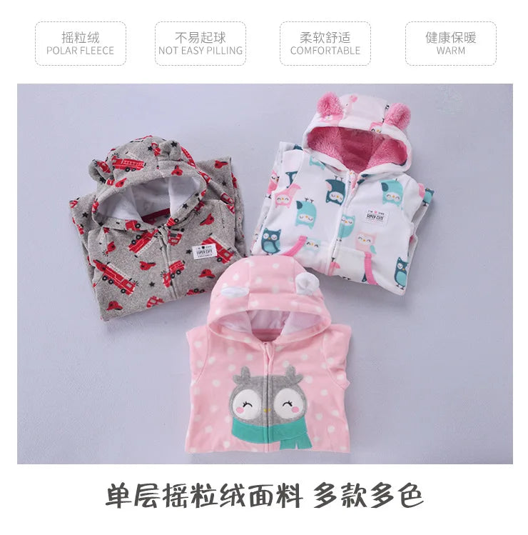 Baby Clothes Warm Toddler Bebe Jumpsuit Spring Outfits Bebe Rompers Hooded Double Zipper Boys Coveral Girls Clothing Fleece Suit
