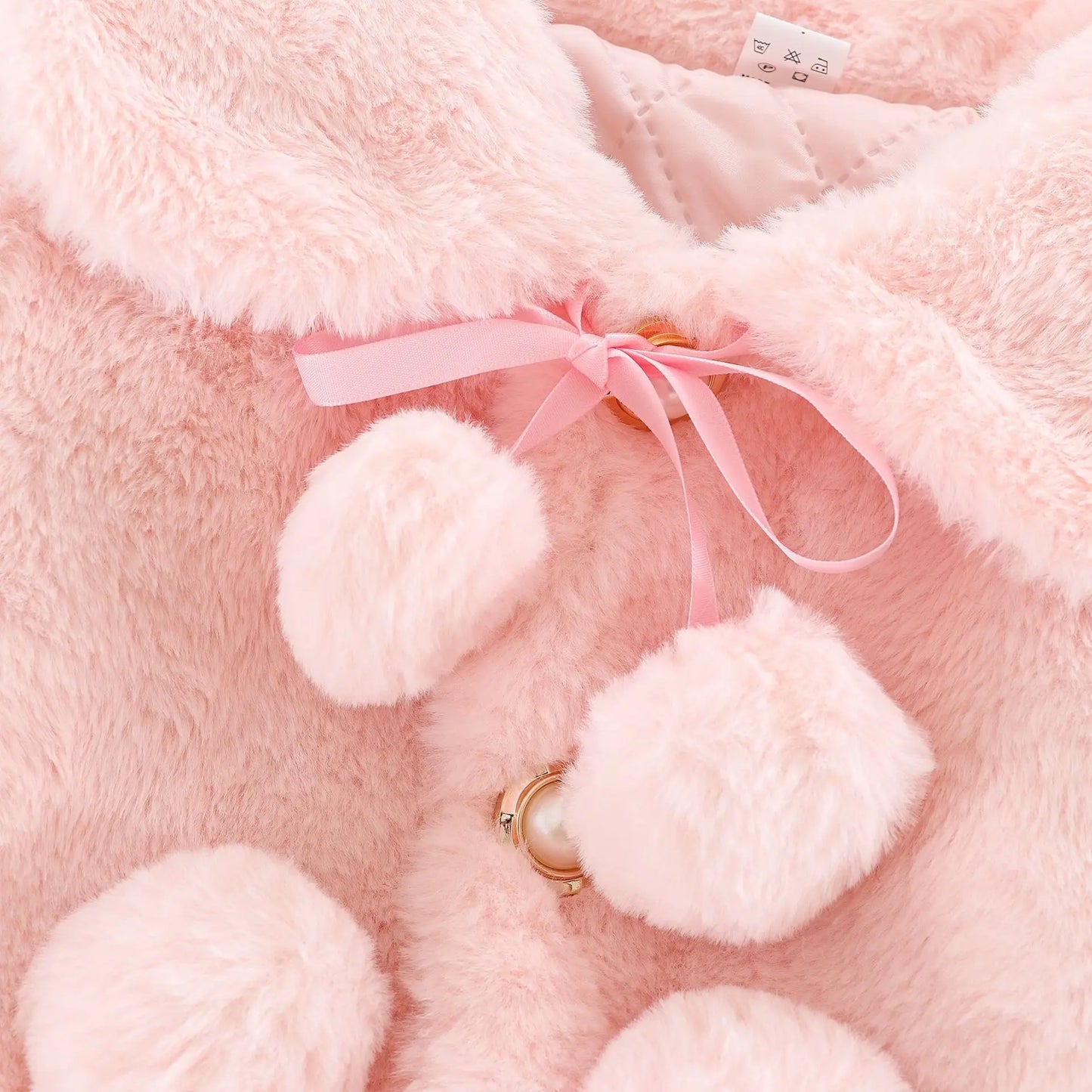 2021 Autumn Baby Princess Fleece Fur Cloak Jacket For Baby Clothes Newborn Baby Girls Jacket Infant Winter Warm Outerwear Coat