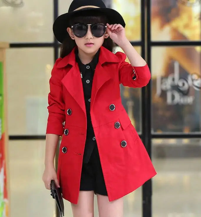 New Spring Autumn Jacket For Girls Coat Teenage Children Outerwear Girls Clothes Windbreaker 4 6 8 10 12 14 Year