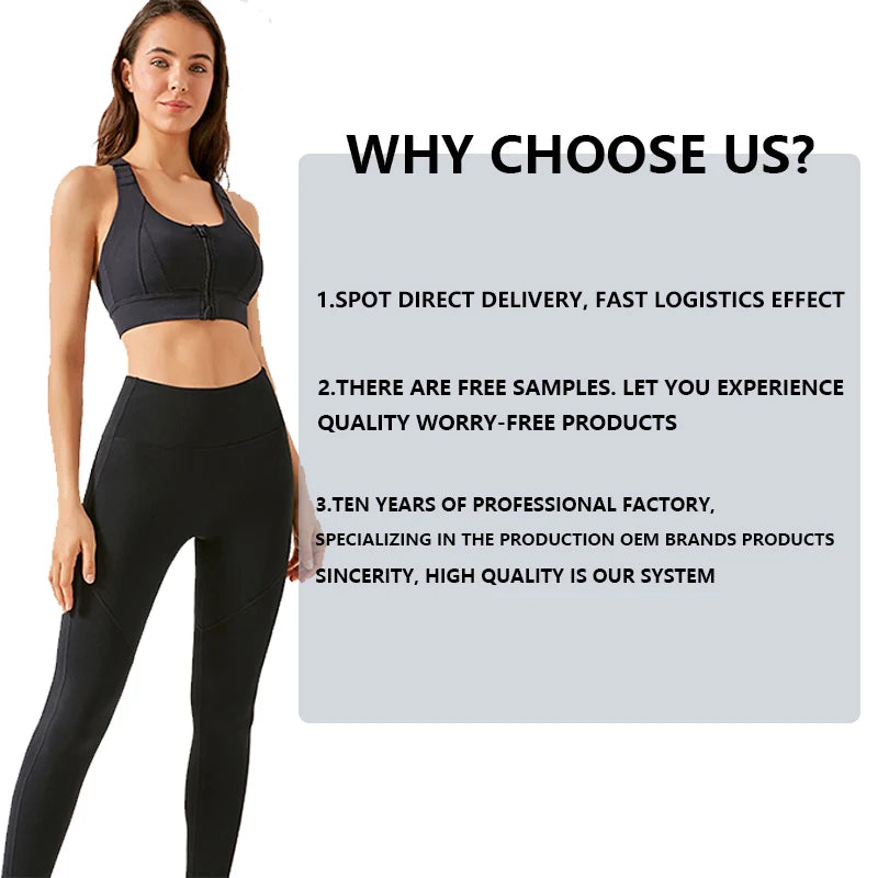 Special Hot Selling Fitness Conjunto De Yoga Front Zipper Adjustable Shoulder Straps Sport Bra Women Legging Two Piece Yoga Set