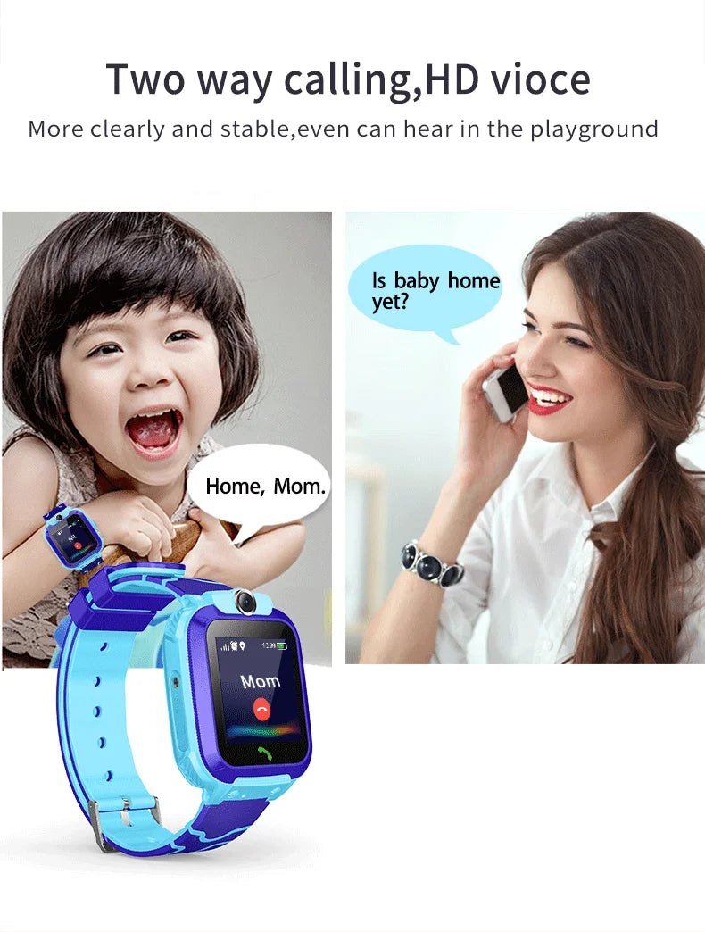 AISHI Q12 Kids Smart Watch IP67 Waterproof SOS Camera Phone 2G SIM Card Voice Call LBS Location Child Clock Smartwatches Gift