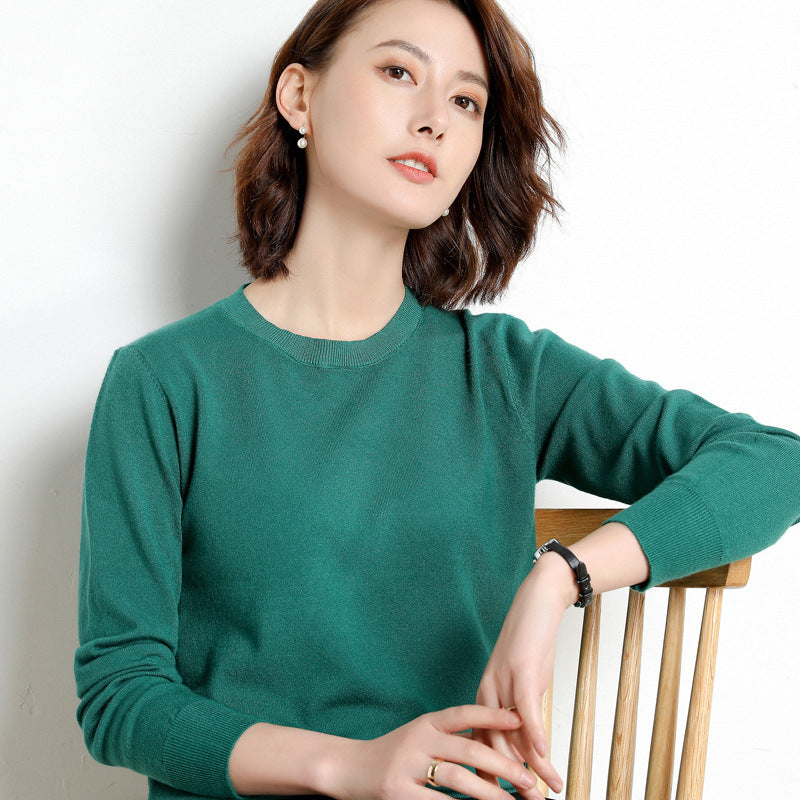 Women Sweater O-neck Autumn Winter Basic Pullover Warm Casual Pulls Jumpers Korean Fashion Spring Knitwear Bottoming Shirt 2025