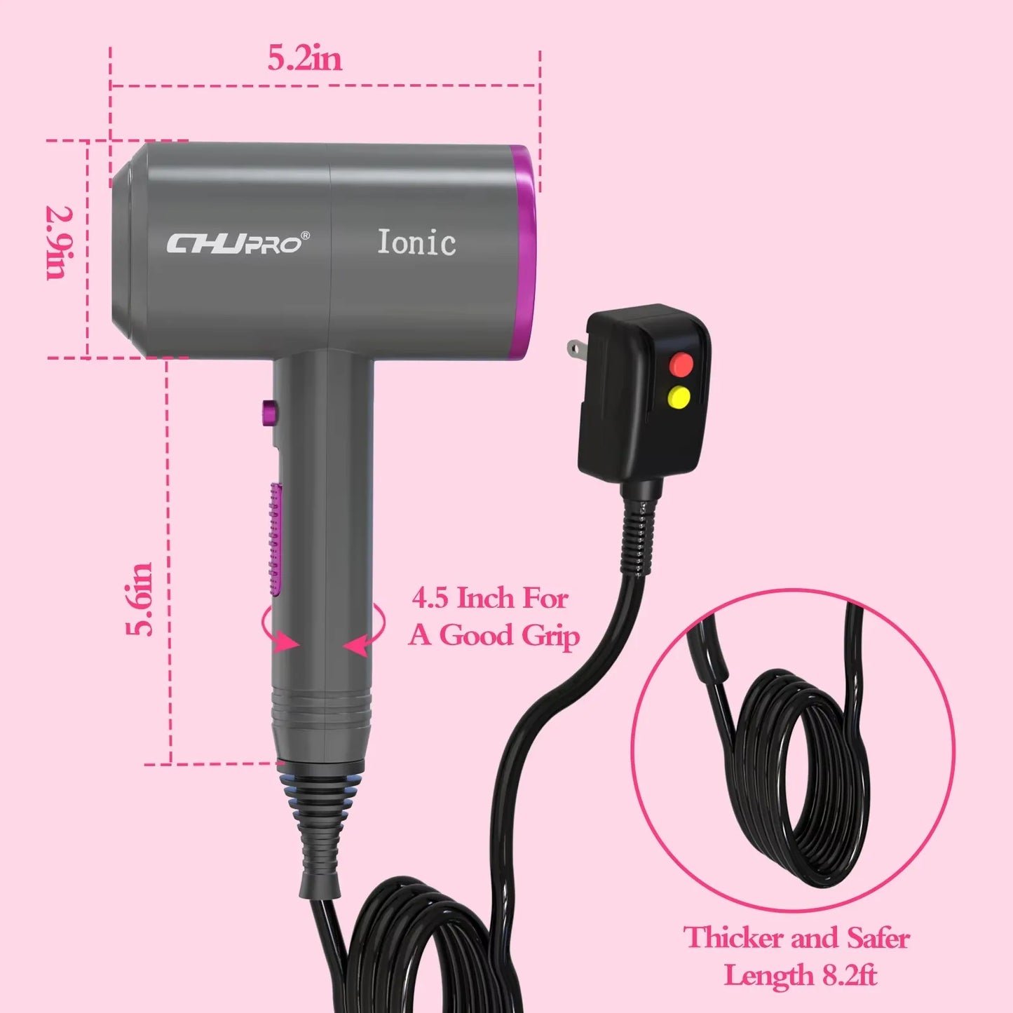 Wholesale 2000W AC Motor Hair Dryer Diffuser Million Negative Ion Custom Logo Professional for Salon Home Use Electric Power