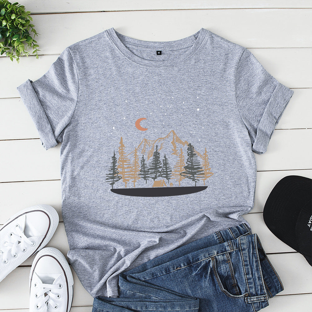 Oversized Women Tops 2024 Summer Woman Clothes Cotton T-shirt Female Short Sleeve Tees Women's Tshirt Graphic T Shirts