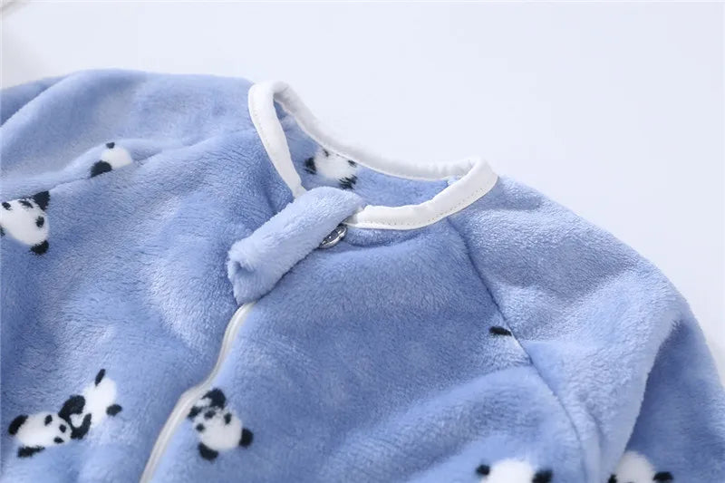Baby Pajamas For Boys Girls Thick Warm Pajama Autumn Children Flannel Onesies Jumpsuits Winter Kids Cartoon Blanket Sleepwear