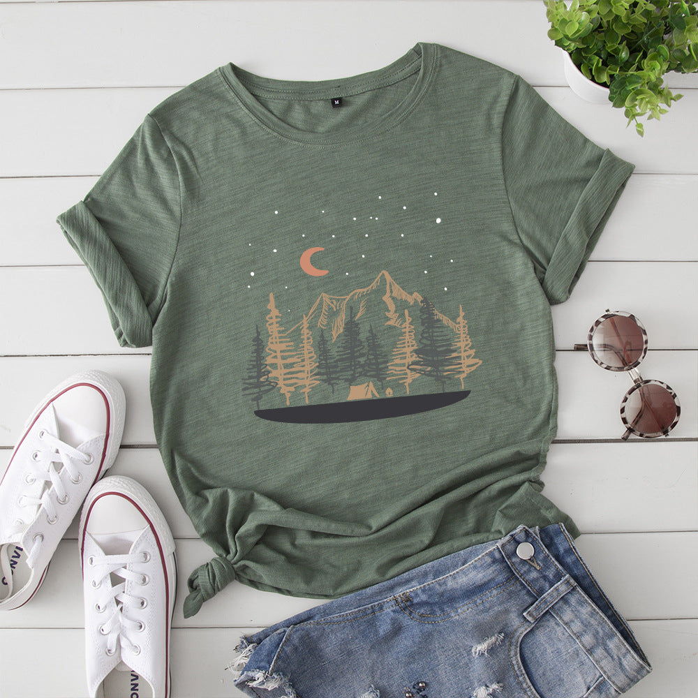 Oversized Women Tops 2024 Summer Woman Clothes Cotton T-shirt Female Short Sleeve Tees Women's Tshirt Graphic T Shirts