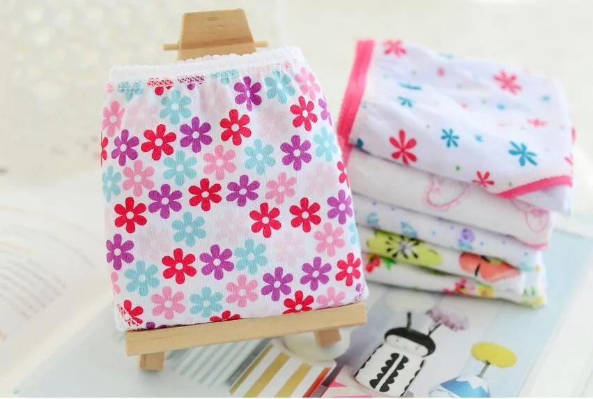 24pieces/Lot 100% Cotton Girls Underwear Chirdren Briefs Girls Panties  Kids Underwear2-12Years