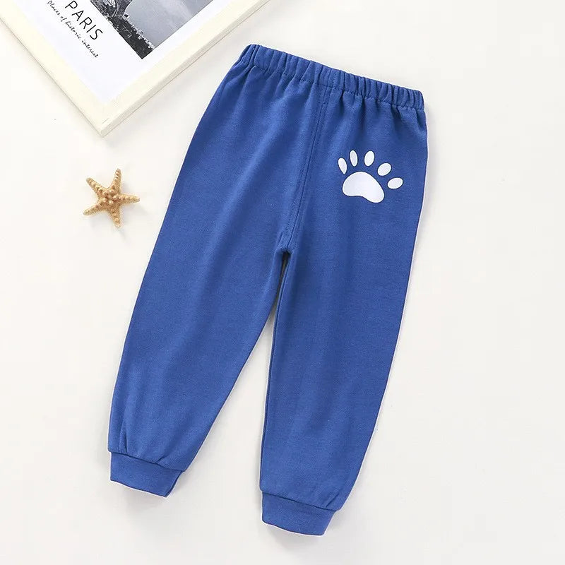 Nuevos pantalones de algodón para niños, pantalones casuales para niños, pantalones largos para niñas pequeñas, pantalones deportivos para otoño y primavera, ropa para bebés