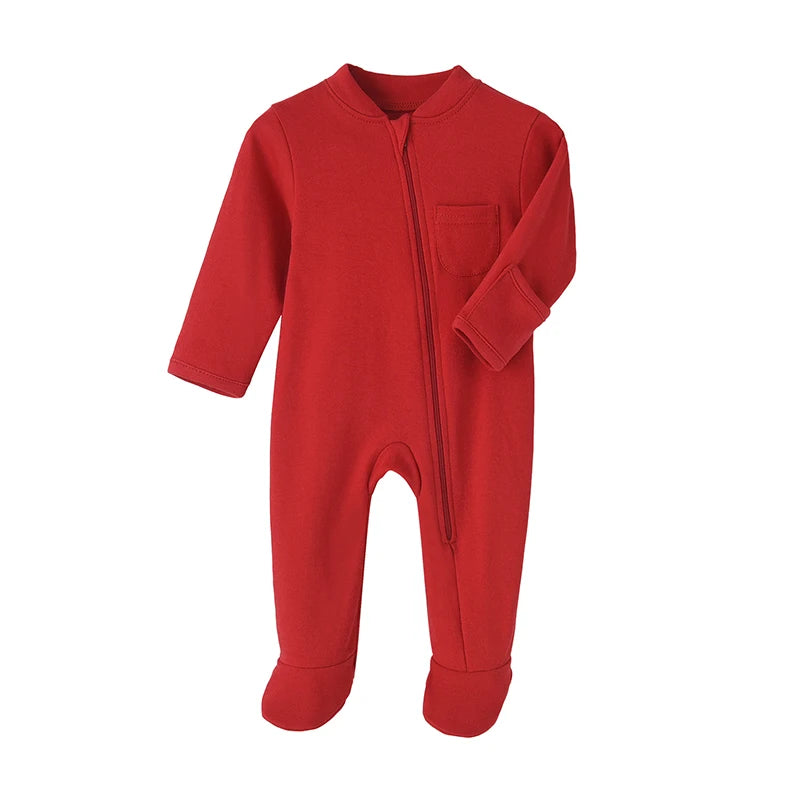 Mameluco para bebé recién nacido, mono con patas para primavera y otoño para niñas y niños, monos de algodón suave para niños pequeños, monos de Color sólido, ropa infantil