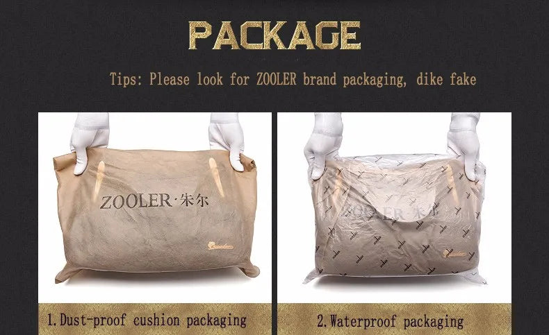 ZOOLER Full Genuine Leather Shoulder Bags Tote Bags Luxury Women Trendy Handbag Totally Skin Fashion Top Handle Purses #WG385