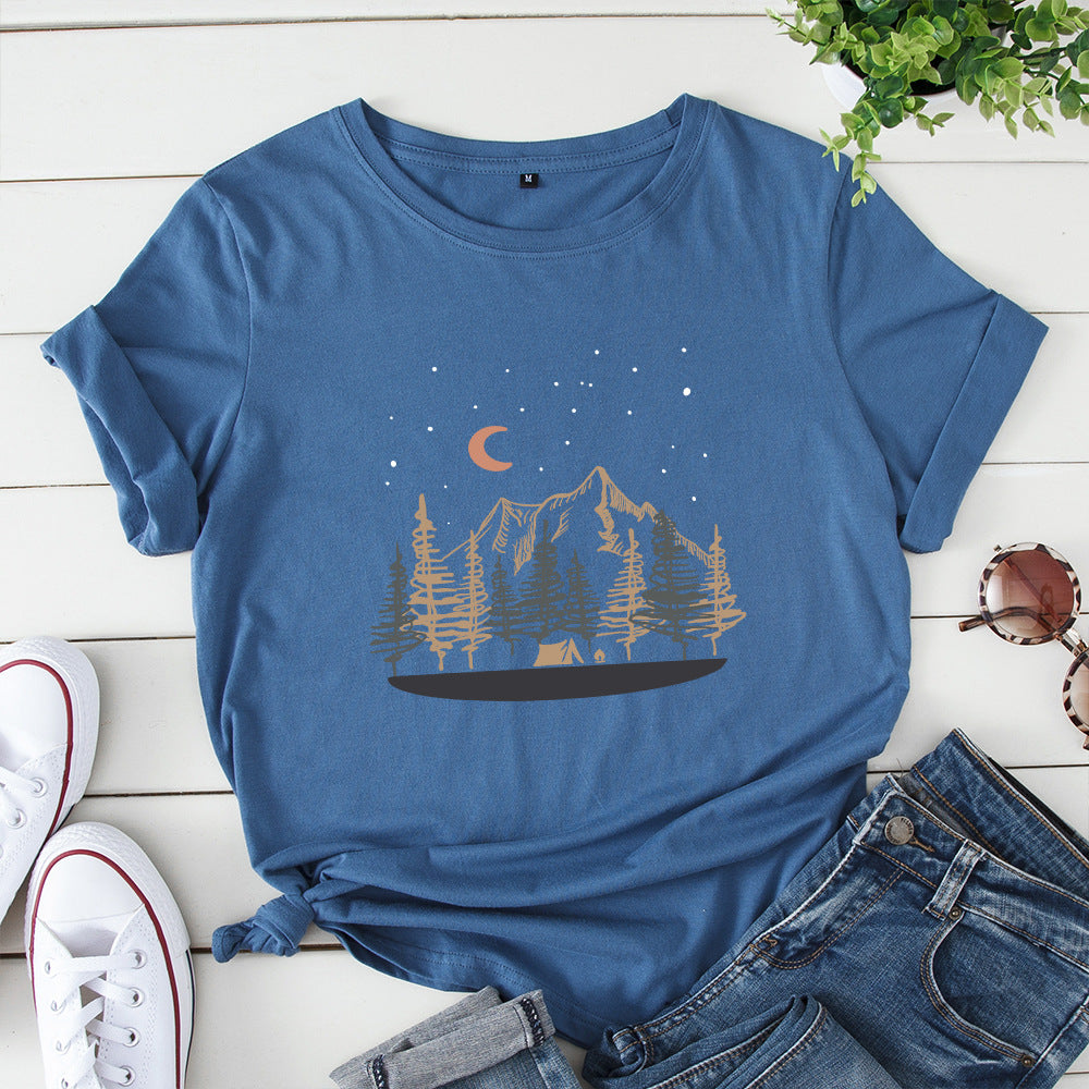 Oversized Women Tops 2024 Summer Woman Clothes Cotton T-shirt Female Short Sleeve Tees Women's Tshirt Graphic T Shirts