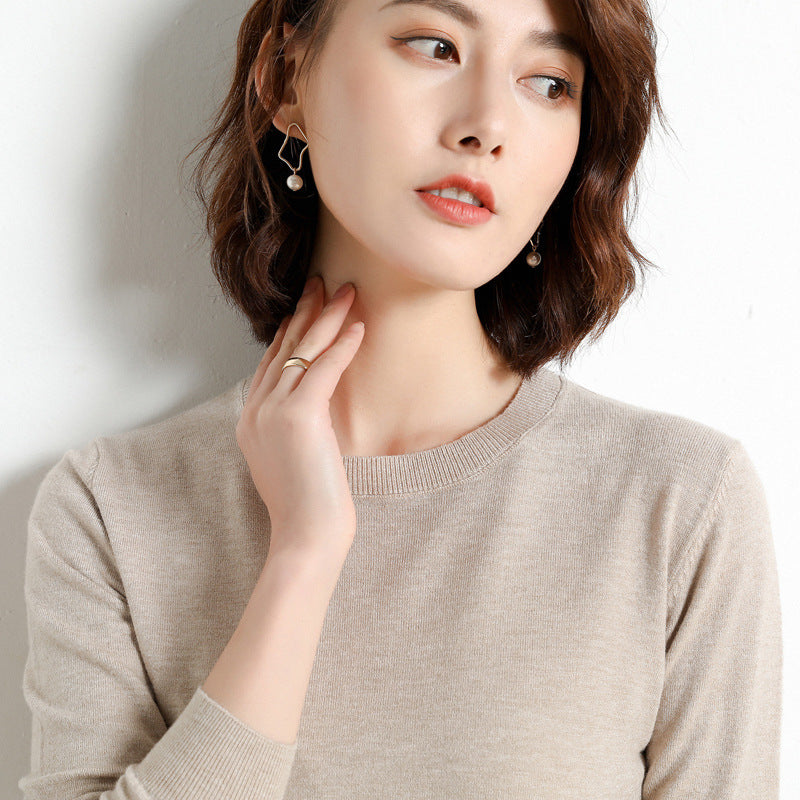 Women Sweater O-neck Autumn Winter Basic Pullover Warm Casual Pulls Jumpers Korean Fashion Spring Knitwear Bottoming Shirt 2025