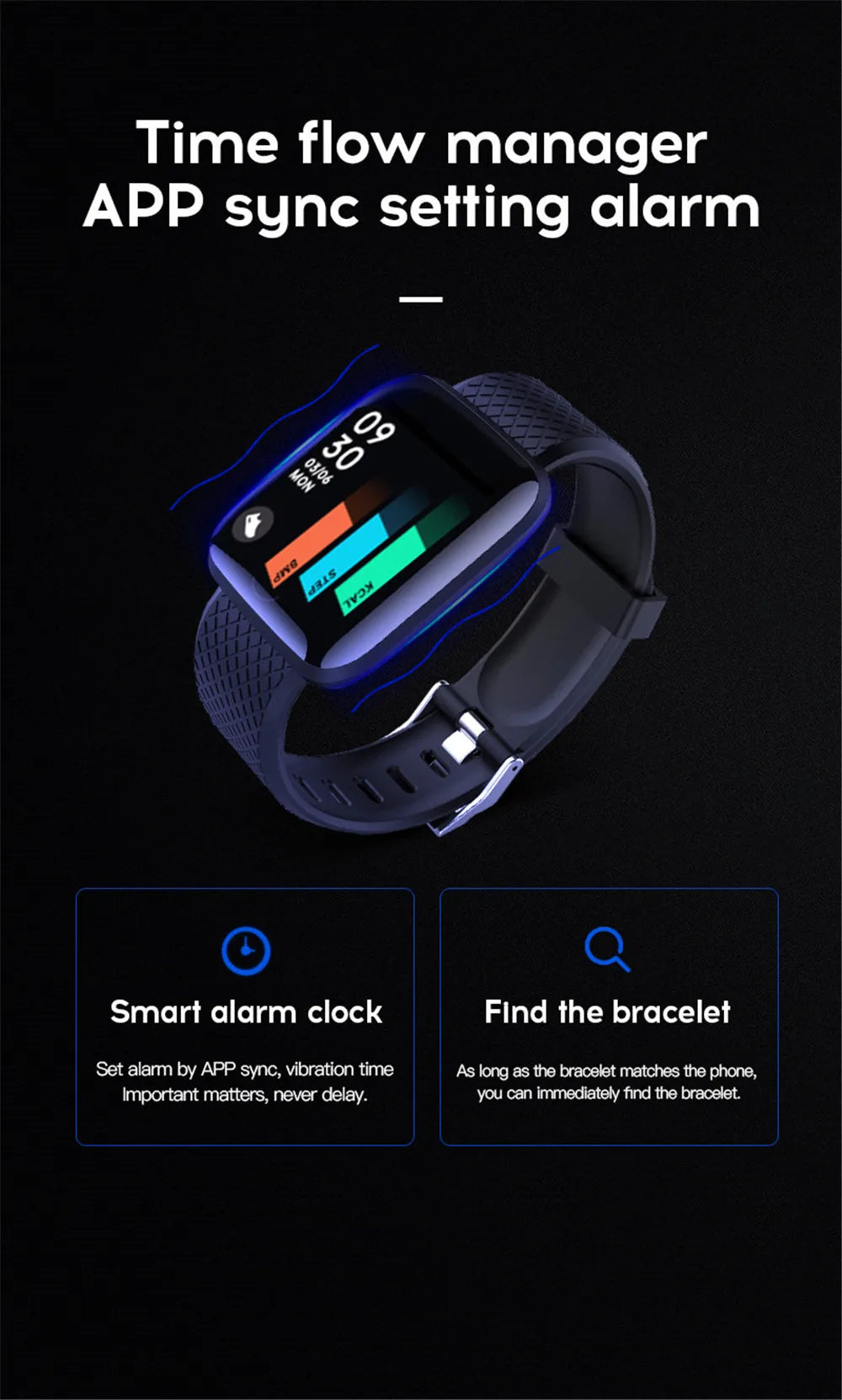 Smart Watch Men Women Message Reminder Bluetooth Mobile Phone Sports Kids Smartwatch 116Plus relojs