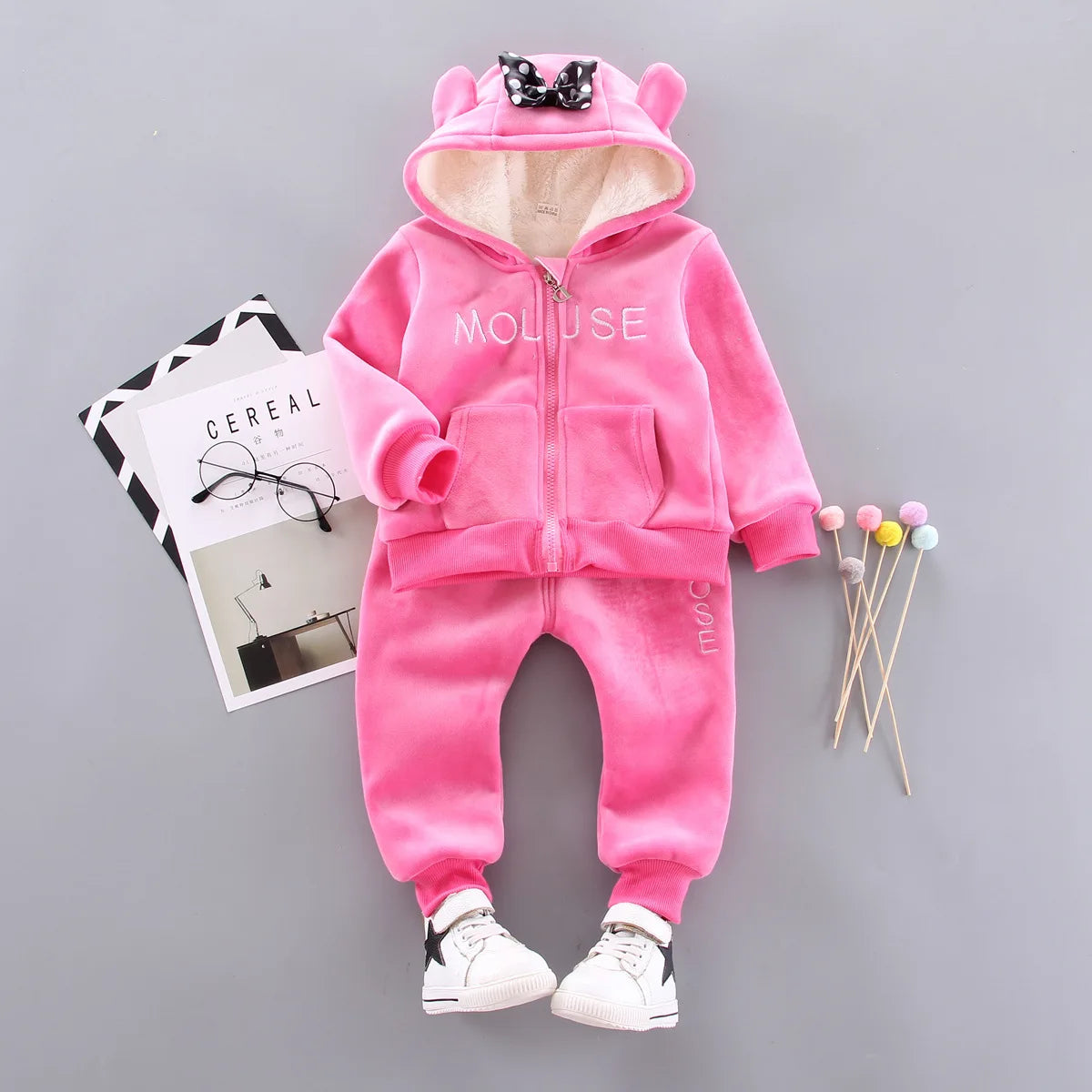 Toddler Girls Clothes Suit 2023 Autumn Winter Kids Costume Hoodie Top+Pant 2pcs Outfit Children Clothing For Boys Sets 1-4 Years