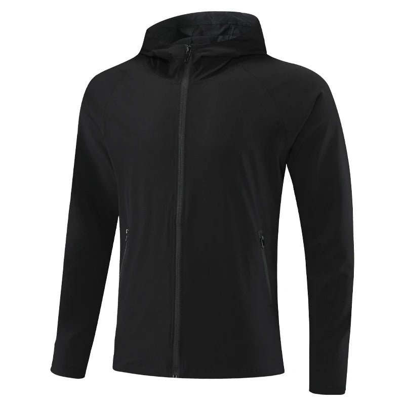 Men Jackets Sport Casual Zipper Hoody 2021 New Running Outdoor Jogger Coats Pockets Solid Color Gym Sweatshirts Training Hoodies