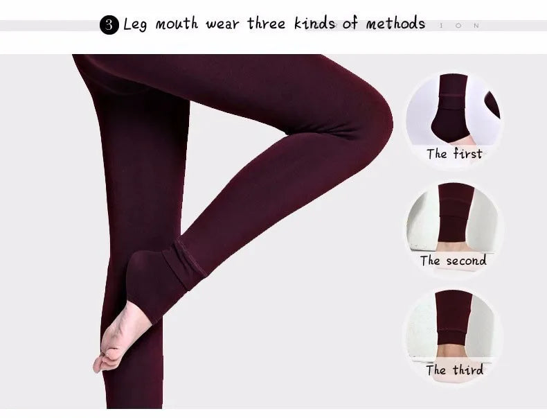 Warm Winter Leggings S-5XL Large Size Women Warm Velvet Pants Leggins High Waist Thick Legging Winter Pant Trousers Women Leggin