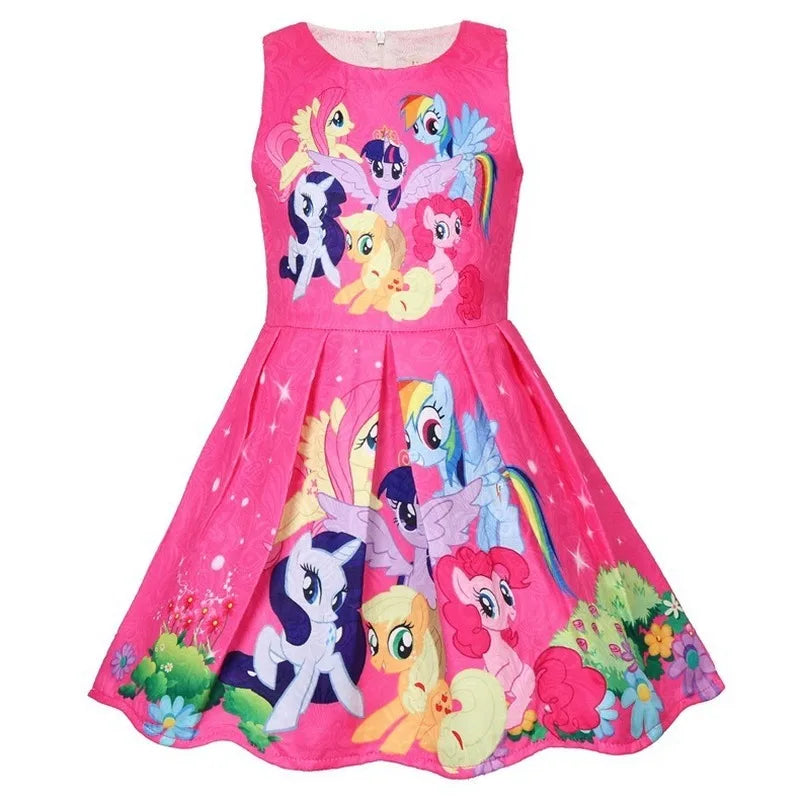 Baby Dresses Cute Elegant Dress Kids Party Christmas Costumes Children's Clothes Princess Pony Dress for Little Girls Unicorn