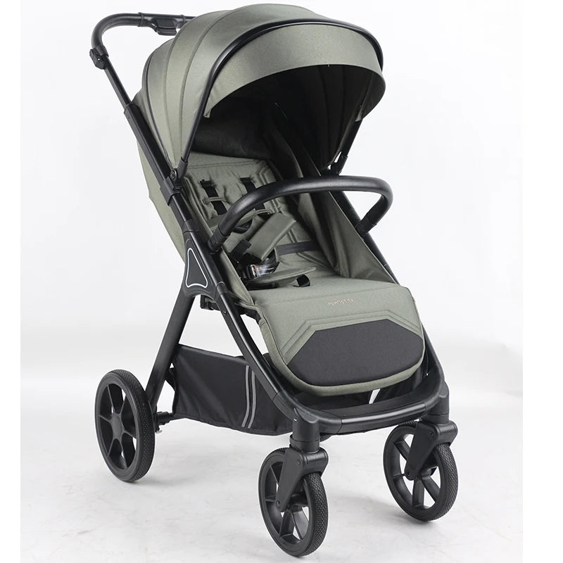 3-in-1 Foldable Travel Baby Push Stroller for 3 Years+ Kids By with One-Foot Brake & Five-Point Seat Belt