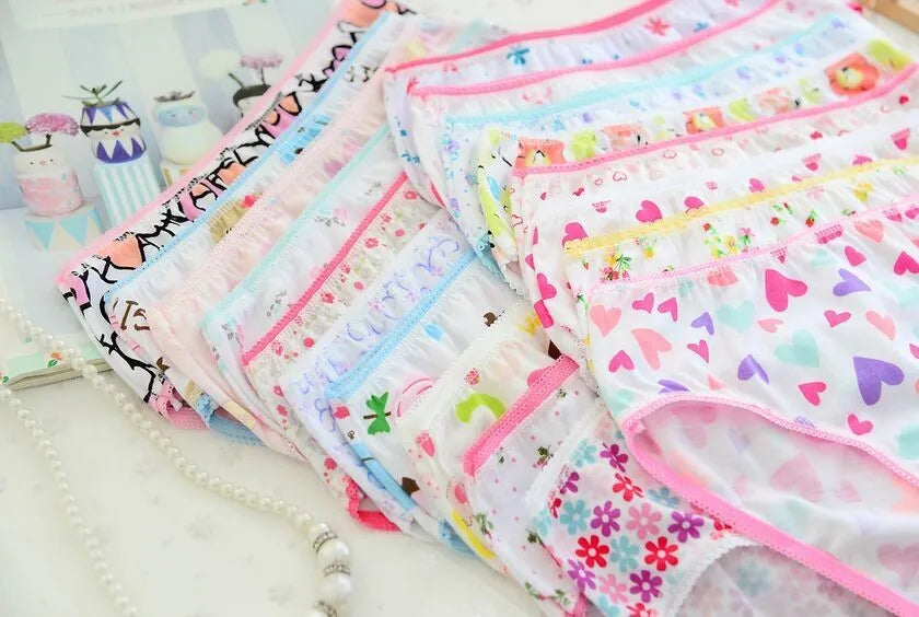 24pieces/Lot 100% Cotton Girls Underwear Chirdren Briefs Girls Panties  Kids Underwear2-12Years