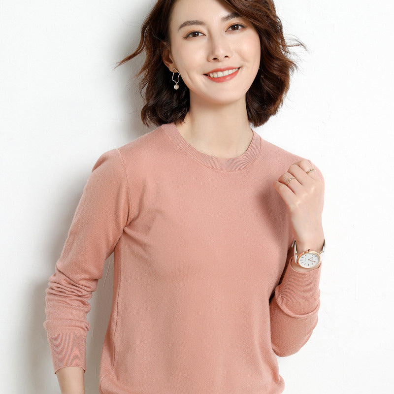 Women Sweater O-neck Autumn Winter Basic Pullover Warm Casual Pulls Jumpers Korean Fashion Spring Knitwear Bottoming Shirt 2025