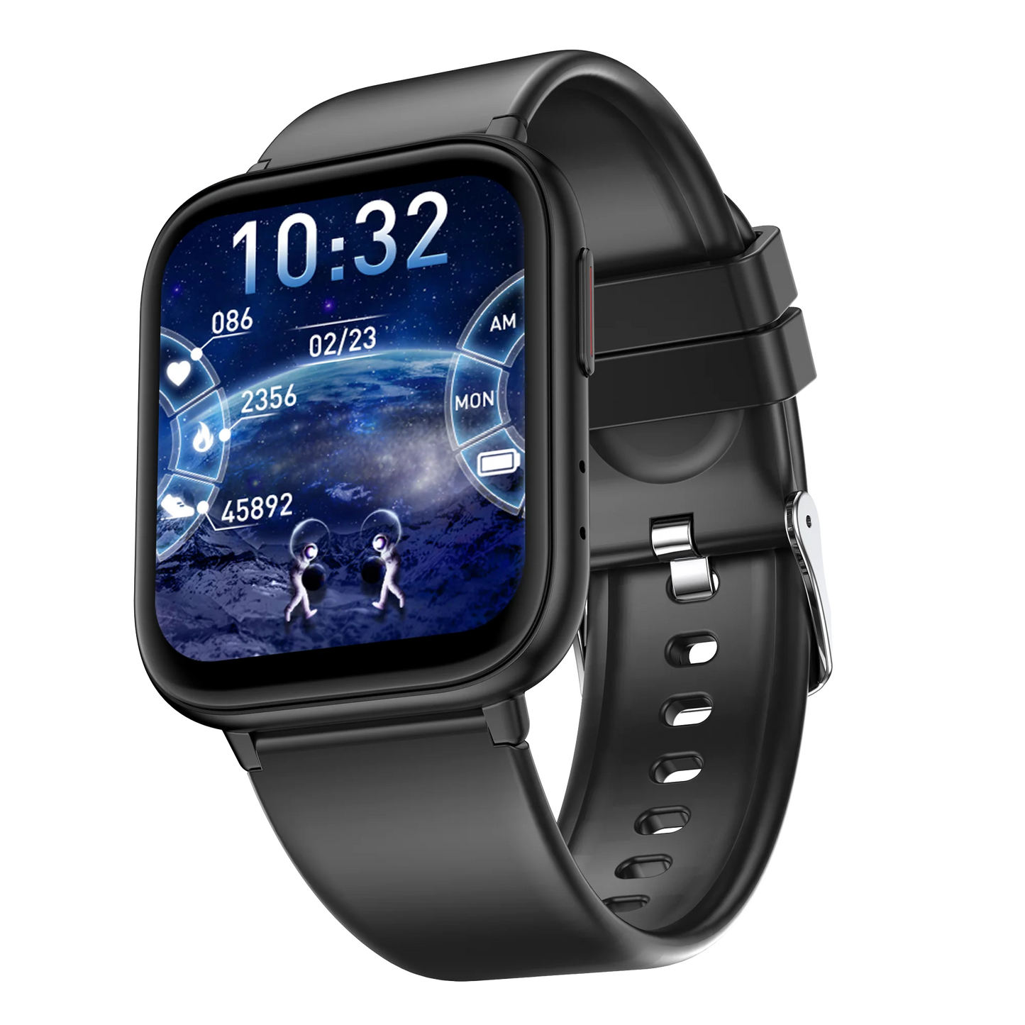 Smart Watch With 1.72 HD Display SpO2 Level Measurement, 7 Days Battery Life 123 Sports Modes, Built-in Game