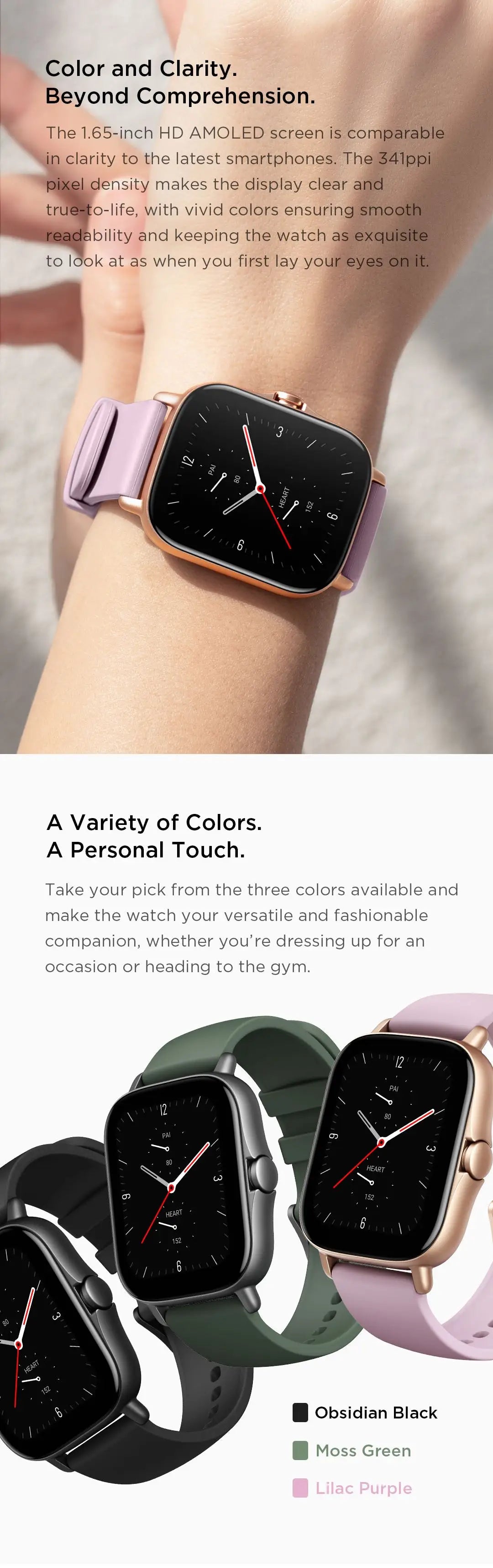 Refurbished Amazfit GTS 2e Alexa Built-in Smartwatch 5 ATM Long Battery Life 24H 90 Sports Modes Smart Watch for Android iOS