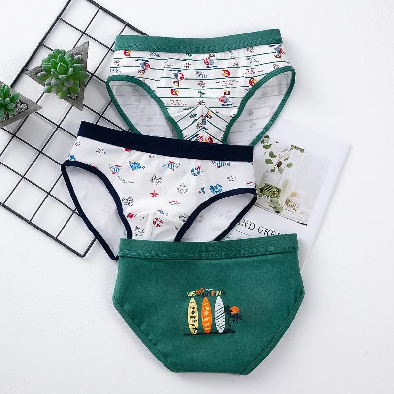 3Pcs/lot High Quality Boy Kids Underwear Boxer Cotton Children Cartoon Underpants Toddler Baby Panties Briefs Shorts Boys 4-16Y