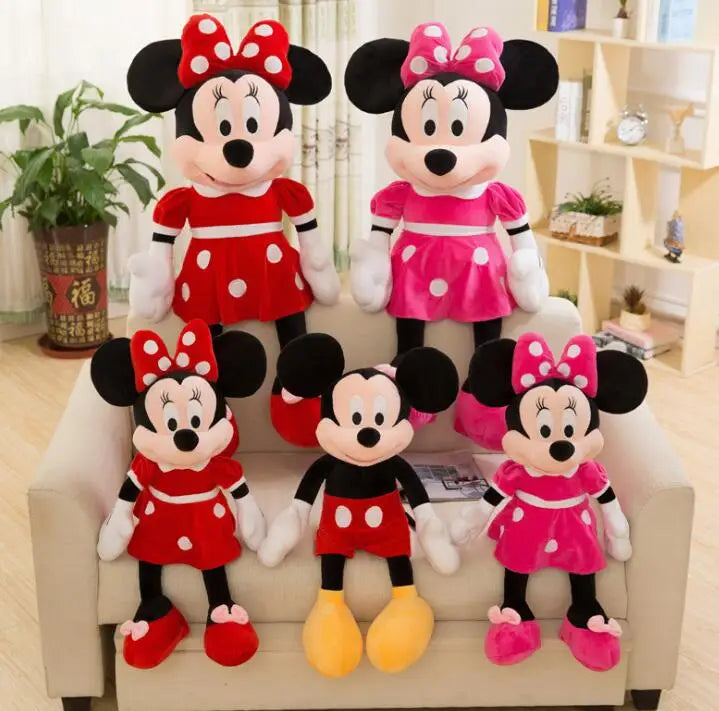 Gran oferta, muñecos de peluche de Mickey y Minnie Mouse de alta calidad de 20/40/50 CM, regalos de cumpleaños y bodas para niños, bebés y niños