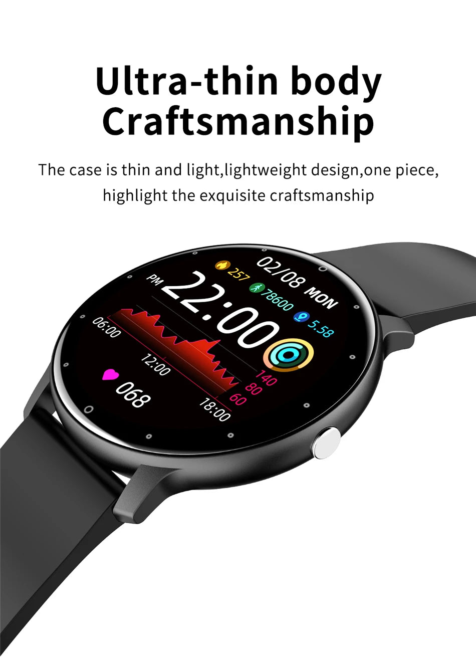 Men Smart Watch Full Touch Screen Digital Fitness Tracker IP68 Waterproof Sports Smartwatch for Women Phones 2023