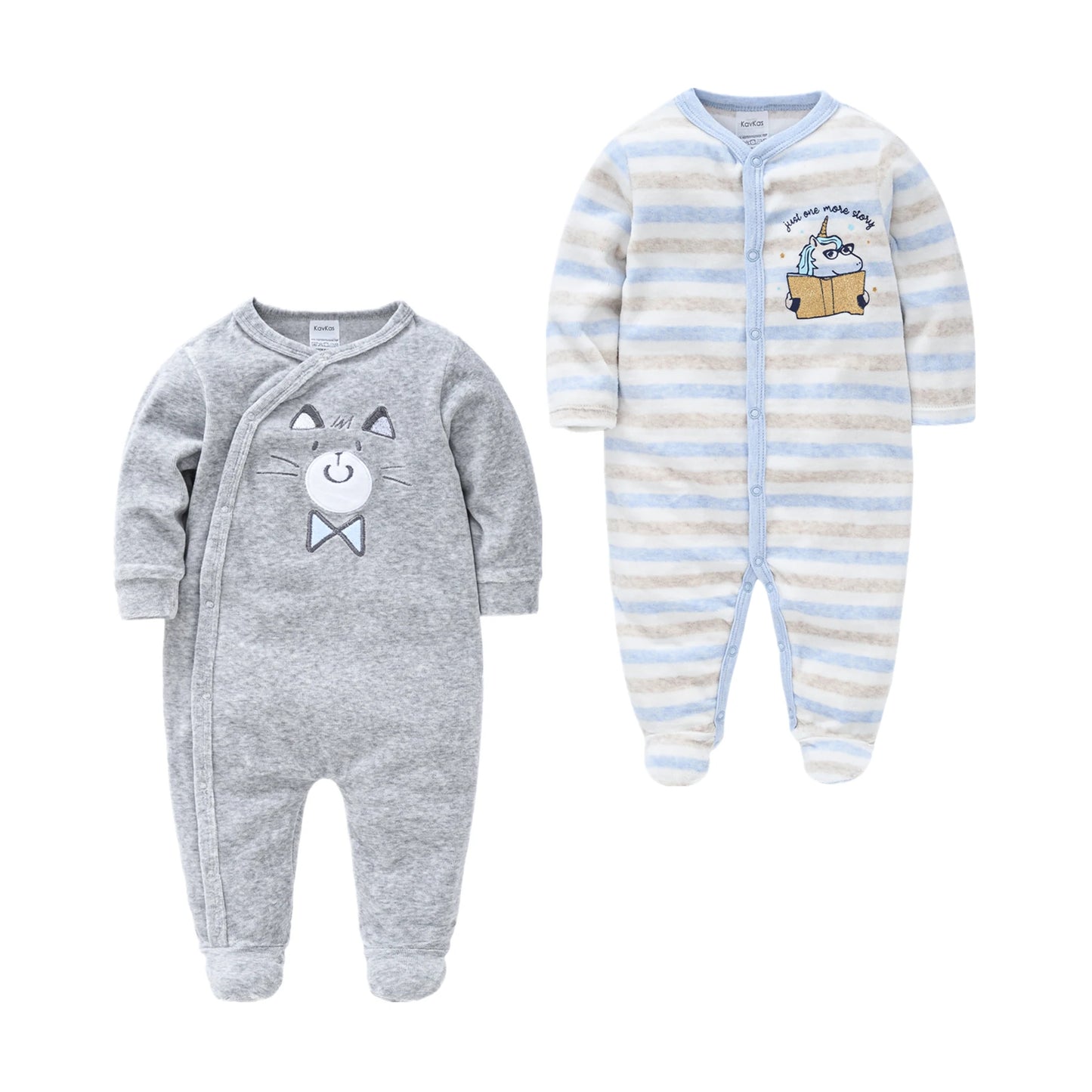 2 uds., pijama para niñas recién nacidas, Pijamas cálidos De invierno con dibujos animados para niños pequeños, Pijamas De bebé