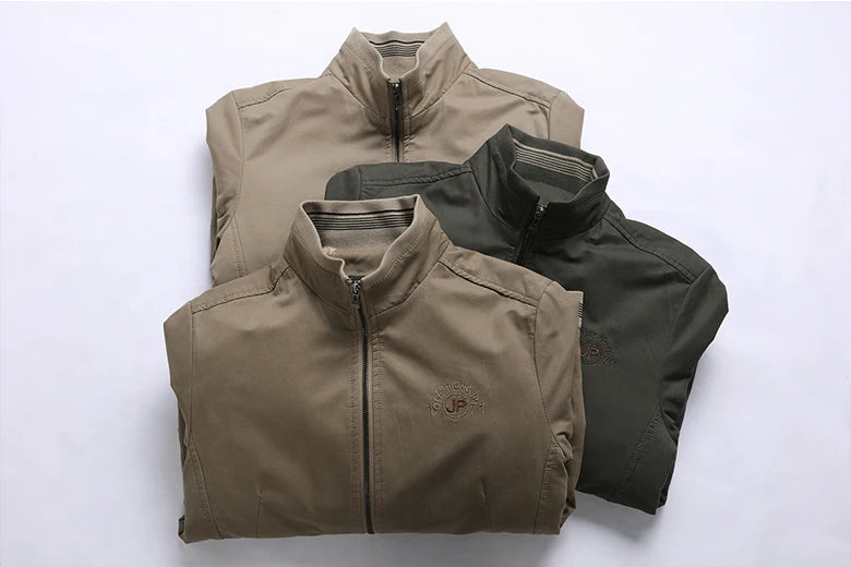 2025 Autumn Men Jackets 100% Cotton Chaqueta Casual Solid Fashion Vintage Warm Vestes Coats High Quality M-5XL Winter Jacket Men