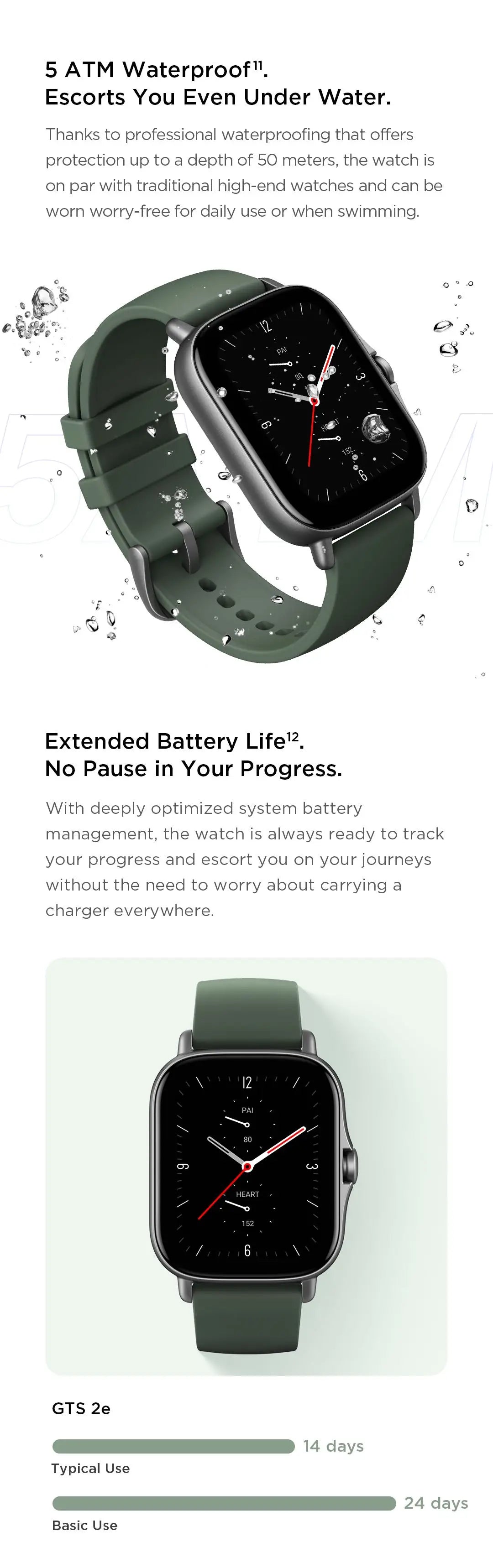 Refurbished Amazfit GTS 2e Alexa Built-in Smartwatch 5 ATM Long Battery Life 24H 90 Sports Modes Smart Watch for Android iOS