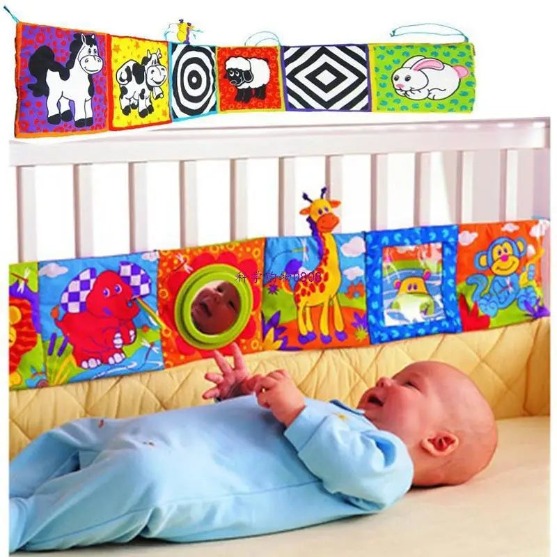 Baby Toys 0 12 Months Mobile Magic Cube With Rattle Soft Cloth Puzzle Blocks Infant Toys Educational Baby Rattle