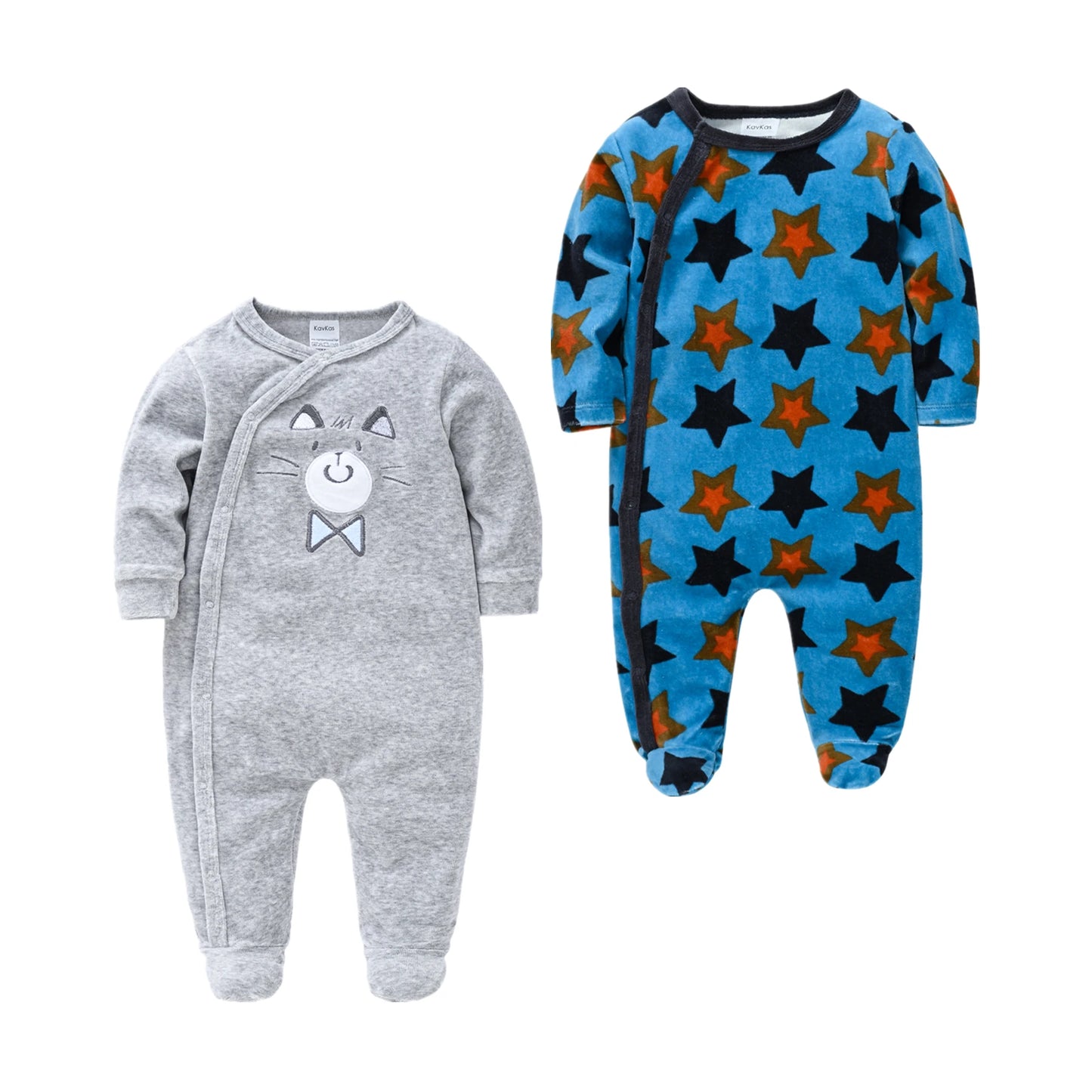 2pcs Roupas Bebe De Newborn Baby Girls Pajamas Jumpsuit Velvet Winter Warm Infant Roupa Infantis Menino Overalls Toddler Costume