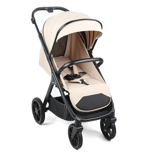 3-in-1 Foldable Travel Baby Push Stroller for 3 Years+ Kids By with One-Foot Brake & Five-Point Seat Belt