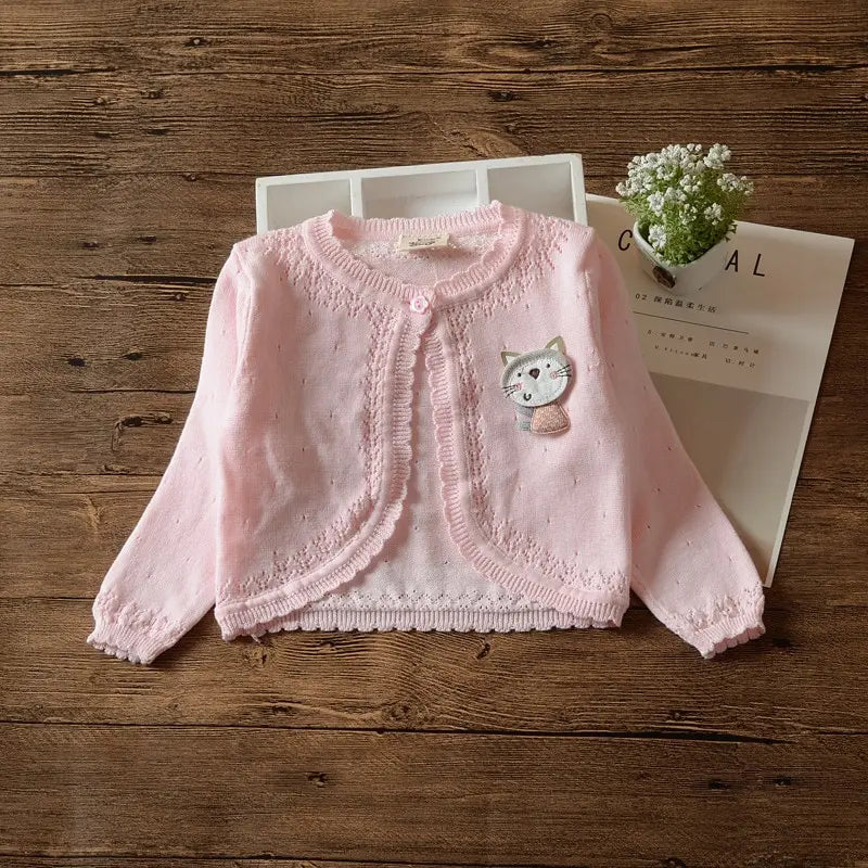 Newborn Baby Girl Jacket Coat Baby Cute Umbrella Toddler Sweet 100% Cotton Cardigan Coat 3 12 24 36 Month Infant Clothes 205034