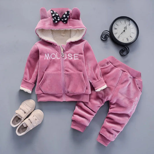 Toddler Girls Clothes Suit 2023 Autumn Winter Kids Costume Hoodie Top+Pant 2pcs Outfit Children Clothing For Boys Sets 1-4 Years