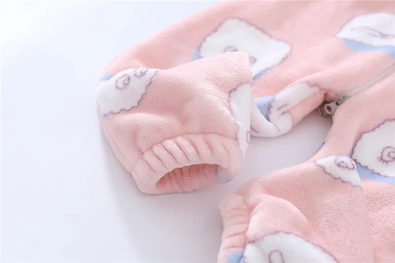 Baby Pajamas For Boys Girls Thick Warm Pajama Autumn Children Flannel Onesies Jumpsuits Winter Kids Cartoon Blanket Sleepwear